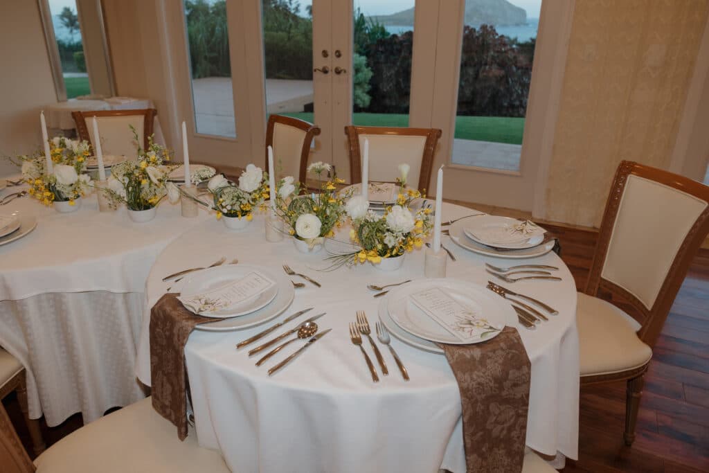 Kailana Chapel dining setup